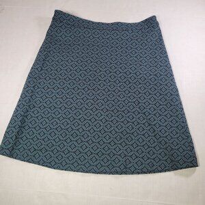 Margaret M Women A-Line Skirt Geometric Pattern Mid-Length Size M